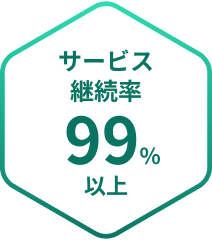 サービス継続率99%以上